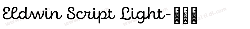 Eldwin Script Light字体转换